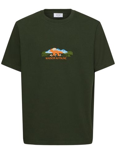 T-shirt Outdoor Profile Con Logo - MAISON KITSUNÉ - Modalova