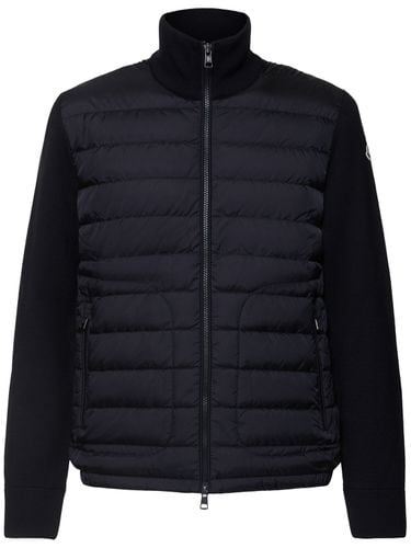 Daunenjacke Aus Wollmischtrikot - MONCLER - Modalova