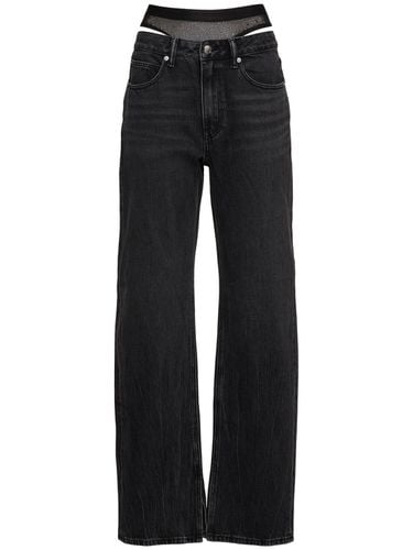 Jeans Mit Geschlitztem Saum Und Mesh-unterwäsche - ALEXANDER WANG - Modalova