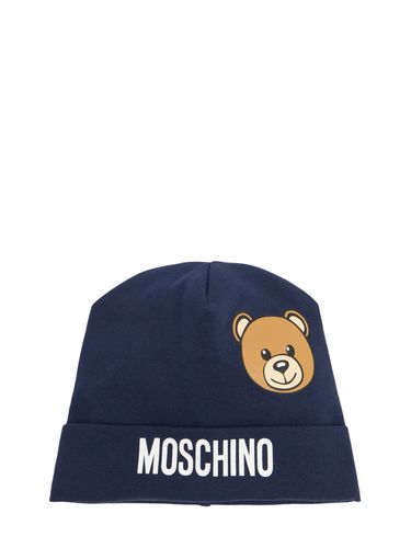 Gorro Beanie De Algodón Orgánico - MOSCHINO - Modalova