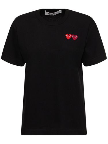 Camiseta De Algodón Bordada - COMME DES GARÇONS PLAY - Modalova