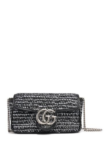 Ledertasche "super Mini Gg Marmont" - GUCCI - Modalova