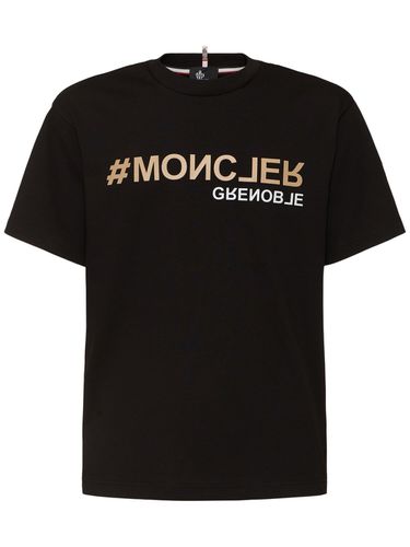 Logo Cotton T-shirt - MONCLER GRENOBLE - Modalova