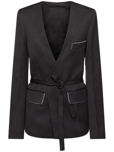 Kragenloser Blazer Aus Wolle - VICTORIA BECKHAM - Modalova