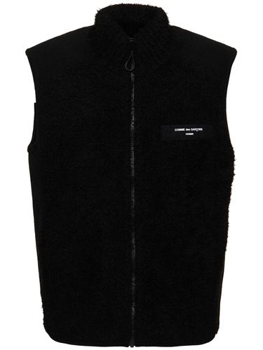 Logo Wool Blend Knit Vest - COMME DES GARÇONS HOMME - Modalova