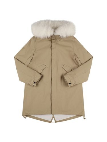 Parka Aus Baumwollmischung Mit Kapuze - YVES SALOMON ENFANT - Modalova