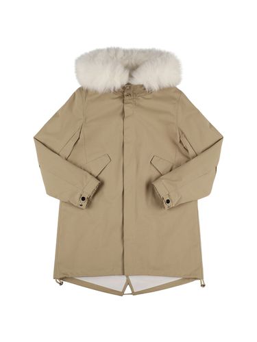 Parka De Algodón Con Capucha - YVES SALOMON ENFANT - Modalova