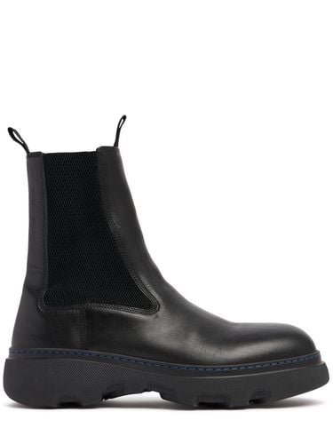 Mf Gabriel Leather Chelsea Boots - BURBERRY - Modalova