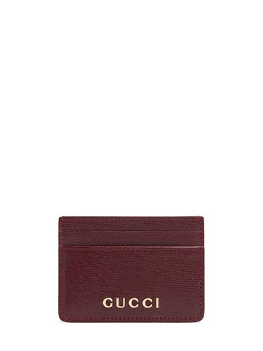 Gucci Script Leather Card Case - GUCCI - Modalova