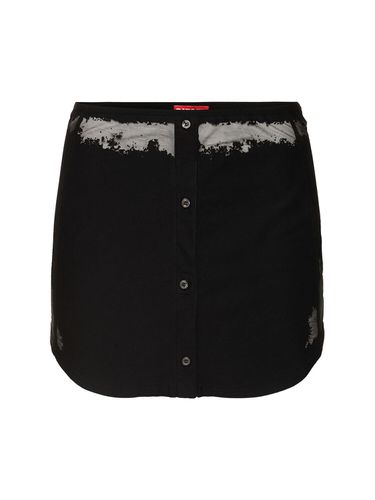 O-malvy Jersey Devoré Mini Skirt - DIESEL - Modalova