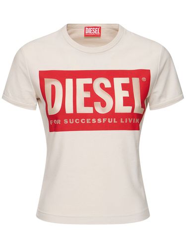 Malun Cotton Jersey Logo Devoré T-shirt - DIESEL - Modalova