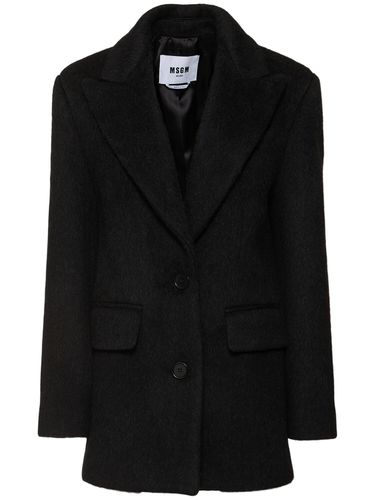 Single Breast Wool Blend Short Coat - MSGM - Modalova