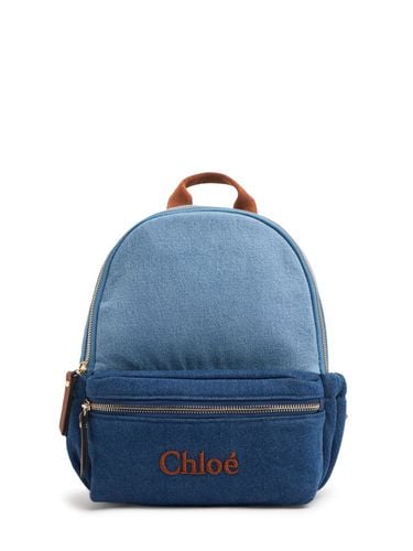 Mochila De Denim De Algodón - CHLOÉ - Modalova