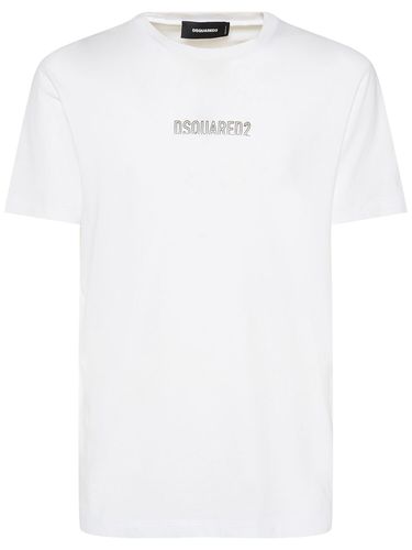 Camiseta De Algodón Estampado - DSQUARED2 - Modalova