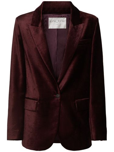 Blazer In Velluto Di Viscosa E Cotone Stretch - FORTE_FORTE - Modalova