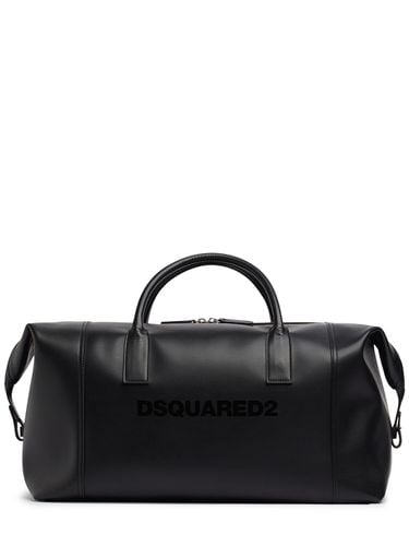 Bolso Duffle De Piel Con Logo - DSQUARED2 - Modalova