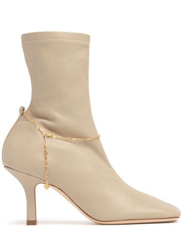 Mm Lf Slinky Leather Ankle Boots - BURBERRY - Modalova