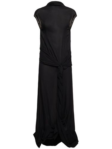 Twisted Drape Sheer Long Dress - JW ANDERSON - Modalova