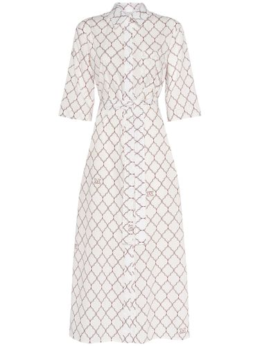 Daniel Printed Cotton Poplin Long Dress - MAX MARA - Modalova