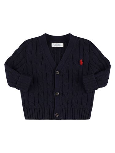 Cárdigan De Punto De Algodón Con Logo - POLO RALPH LAUREN - Modalova