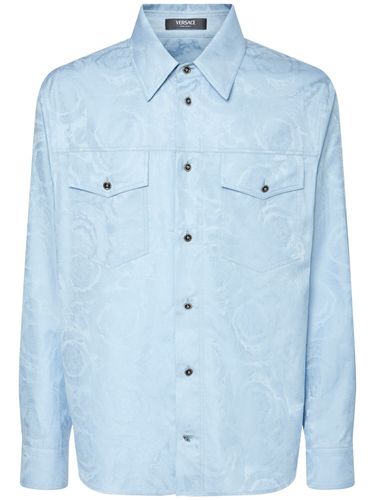 Camisa De Popelina - VERSACE - Modalova