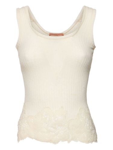 Besticktes Tanktop Aus Strick - ERMANNO SCERVINO - Modalova