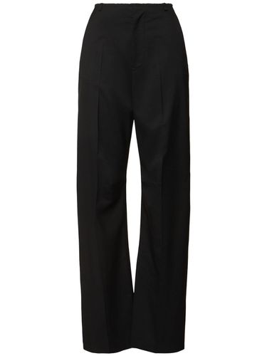 Viscose Blend Raw Waist Straight Pants - MM6 MAISON MARGIELA - Modalova