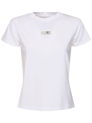 Camiseta De Jersey De Algodón Con Logo - MM6 MAISON MARGIELA - Modalova