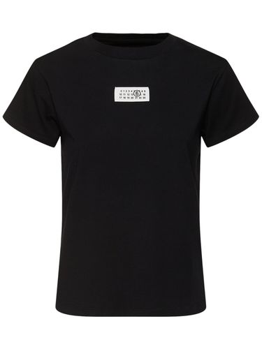 Camiseta De Jersey De Algodón Con Logo - MM6 MAISON MARGIELA - Modalova