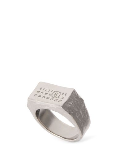 Anello In Ottone Con Logo Mm6 - MM6 MAISON MARGIELA - Modalova