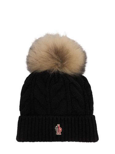 Gorro Beanie De Lana Virgen Con Pompón - MONCLER GRENOBLE - Modalova