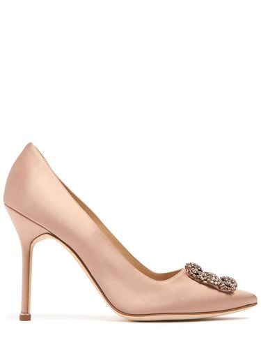 Mm Hohe Pumps Aus Spitze Und Satin „hangisi“ - MANOLO BLAHNIK - Modalova