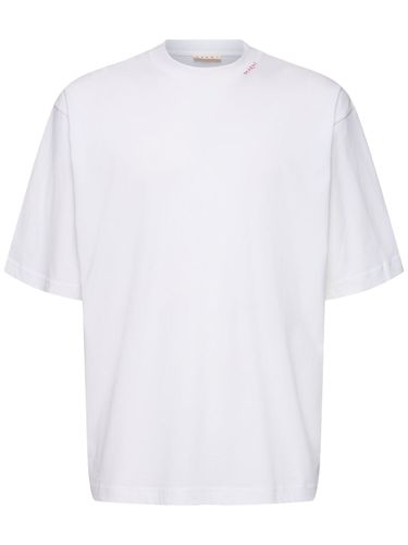 Organic Cotton Relaxed Fit T-shirt - MARNI - Modalova