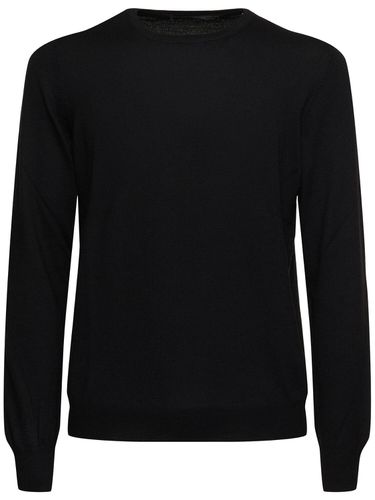 Wool Knit Crewneck Sweater - TAGLIATORE - Modalova