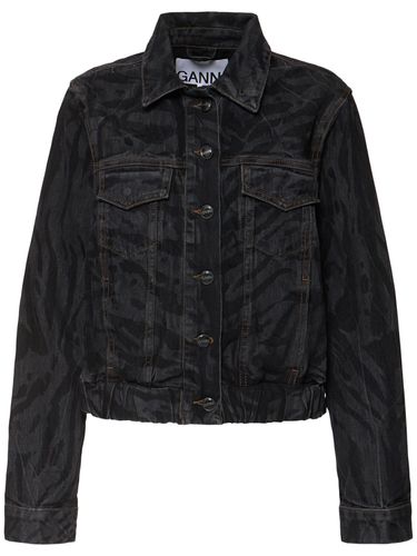 Chaqueta Bomber De Denim - GANNI - Modalova