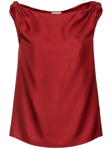 Remy Sleeveless Draped Silk Top - LOULOU STUDIO - Modalova