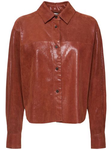 Lizard Print Leather Shirt - FORTE_FORTE - Modalova