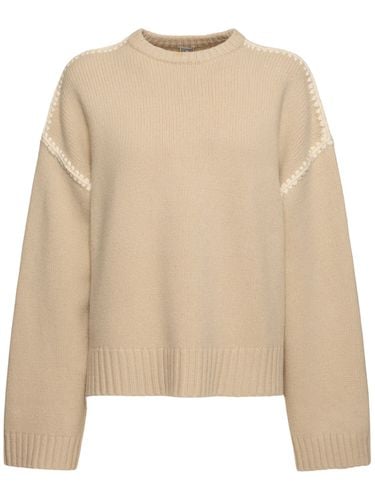 Maglia In Lana E Cashmere Con Ricami - TOTEME - Modalova