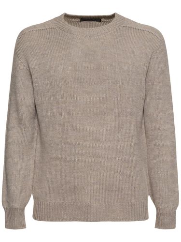 Wool Knit Crewneck Sweater - TAGLIATORE - Modalova