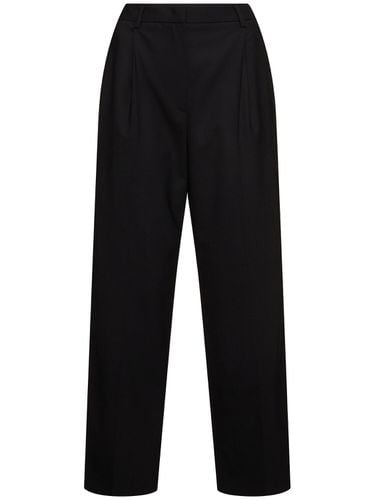 Pantaloni Vita Alta In Misto Lana - MSGM - Modalova