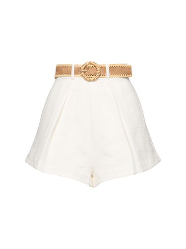 Acacia Cotton Tuck Shorts - ZIMMERMANN - Modalova