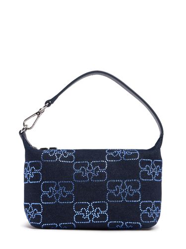 Borsa Piccola Butterfly In Denim Riciclato - GANNI - Modalova