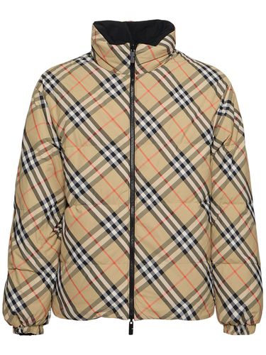 Chaqueta De Plumas De Nylon Con Capucha - BURBERRY - Modalova