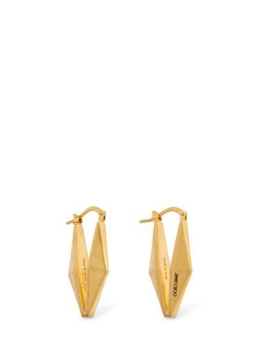 Diamond Chain Hoop Earrings - JIMMY CHOO - Modalova