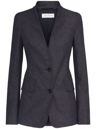 Beatrice Denim Effect Cotton Blazer - MAX MARA - Modalova