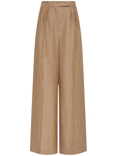 Pantalones Anchos De Lino - MAX MARA - Modalova