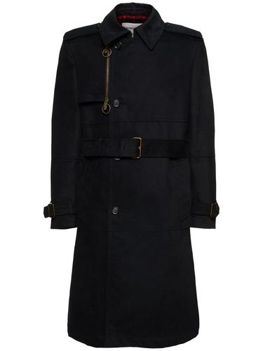 Cappotto Lungo In Misto Cotone - BURBERRY - Modalova