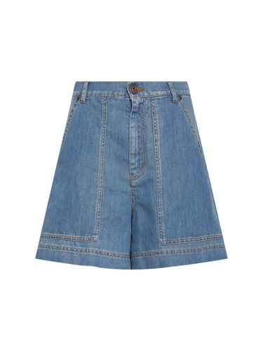 Bermudas De Denim Con Cintura Alta - WEEKEND MAX MARA - Modalova