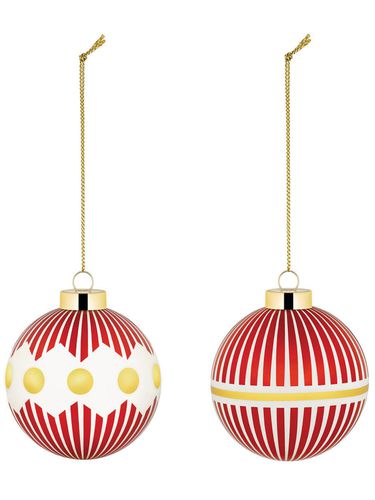 Set Of 2 Delight Glass Ornaments - ALESSI - Modalova