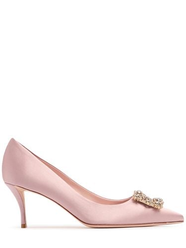 Mm Flower Crystal & Satin Pumps - ROGER VIVIER - Modalova